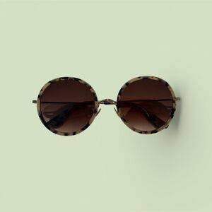 Krewe Luisa 18K Gold Matte Oyster Sunglasses